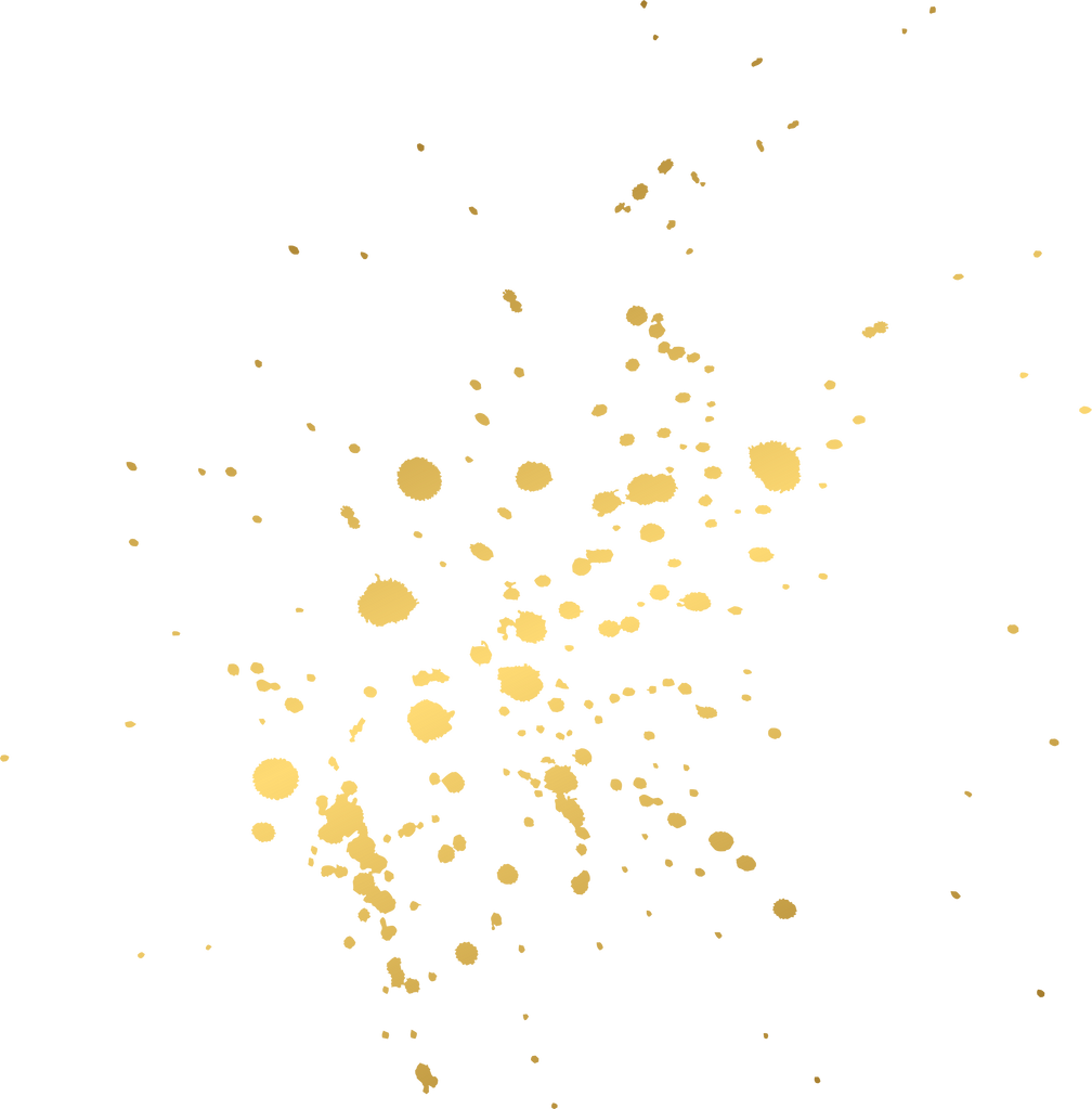 Golden paint splatter